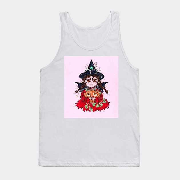 Cute Sparkly Eyes Witch Tank Top by sadnettles